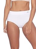 Boody Body EcoWear Women’s Full Brief Seamless Underwear Made From Natural Organic Bamboo Viscose – Soft Breathable Eco Fashion For Sensitive Skin - White, Medium