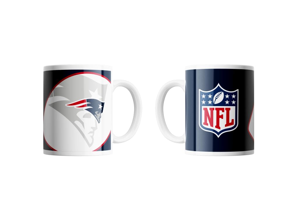 New England Patriots NFL Mug Coffee Mug Shadow Logo and Shield 330 ml