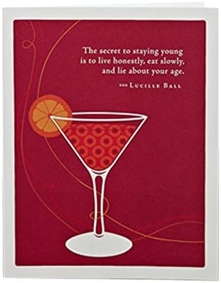 Positively Green The secret to staying young... -Lucille Ball (Birthday) - Greeting Card USA Sentiment 4922-POSITIVELY
