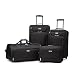 American Tourister Fieldbrook XLT Softside Luggage, Black, 4-Piece Set
