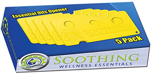 5 Pack Essential Oils Opener Key Tool Set (CANARY YELLOW) - The Perfect Opener and Remover Accessory for Roller Balls and Caps on Most Bottles - for DoTerra, Young Living, Aura Cacia & more