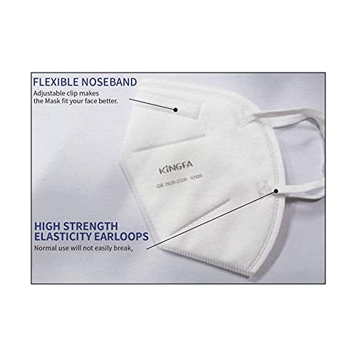 Kingfa KN95 Face Mask 50 Pcs Disposable Respirator 5Ply Layer GB2626
