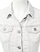 DRESSIS Womens Casual Sleeveless Denim Jean Cropped Vest Jacket WHITE M