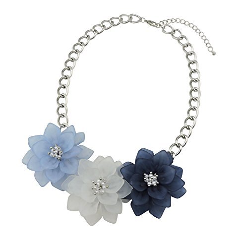 Bocar Newest Acrylic Pendant Collar Flower Statement Choker Necklace for Women（NK-10243） — image 1