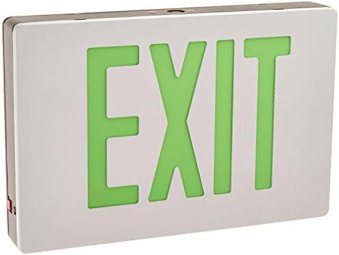 Royal Pacific RXL15GBA Single Face, Die-Cast Exit Sign, Brushed Aluminum with Green Letters