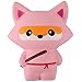Anboor 5.3 Inches Squishies Ninja Jumbo Fox Slow Rising Squishies Kawaii Scented Soft Animal Toys Pink