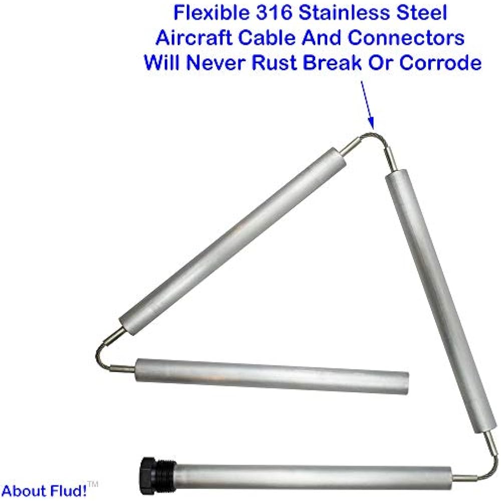 Aluminum Zinc Flexible Anode Rod For Water Heaters WITHOUT SOCKET