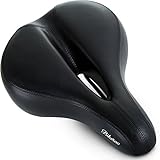 Padded Comfort Bike Seats for Women - Wide Padded Bicycle Saddle [ SOFT CUSHION ] - Comfort for Cruiser, Exercise Bikes, Touring, Mountain Bike and Fixed Gear