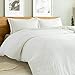 Bedsure Ivory Duvet Covers Queen Size - Washed Duvet Cover, Soft Queen Duvet Cover Set 3 Pieces with Zipper Closure, 1 Duvet Cover 90x90 inches and 2 Pillow Shams
