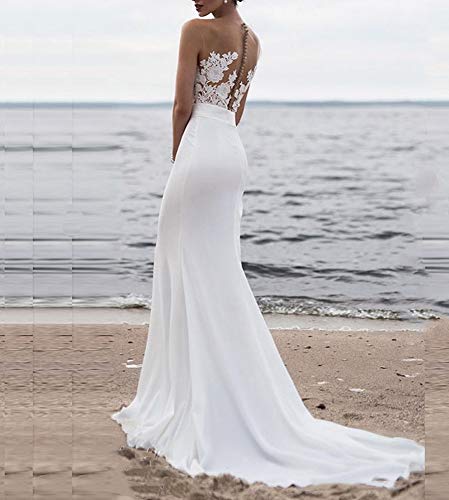 1 Mujeres+Encaje+Apliques+Barrido+Vestidos