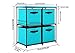 Homebi 4-Drawer Storage Chest Shelf Unit Storage Cabinet Multi-Bin Organizer with Removable Non-woven Fabric Bins in Turquoise,25