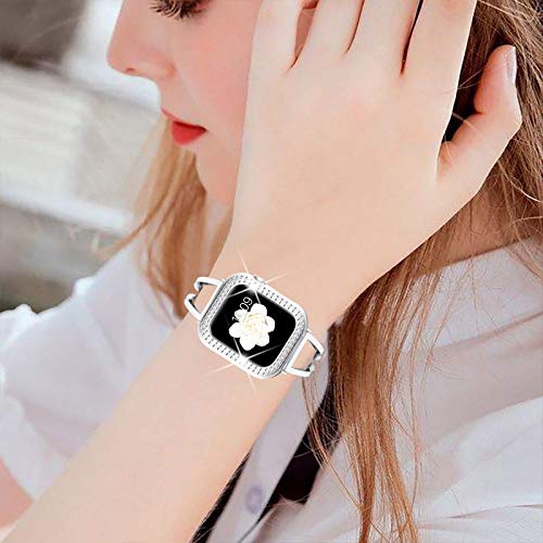 silver apple watch bumper