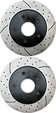 Prime Choice Auto Parts PR63007LR Performance Drilled and Slotted Brake Rotor Pair for Front