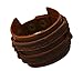MORE FUN Fashion Good Matching Genuine Leather Wide Cuff Bracelet with Snap Button (Brown)
