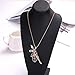 Butterfly Crystal Necklace,Han Shi Luxury Lovely Wings Sweater Long Chain Necklace Jewelry (Gold, L)