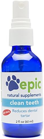 Clean Teeth - Natural, Electrolyte, Odorless Pet Supplement That Reduces Tartar, Bad Breath and Promotes Healthy Teeth, Made in USA (Spray, 2 Ounce)