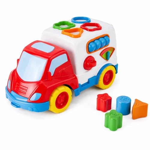 Caminhão de Brinquedo Caçamba Educativa com Encaixes Colorido Brinquedo Educativo Para Bebe 1 ano