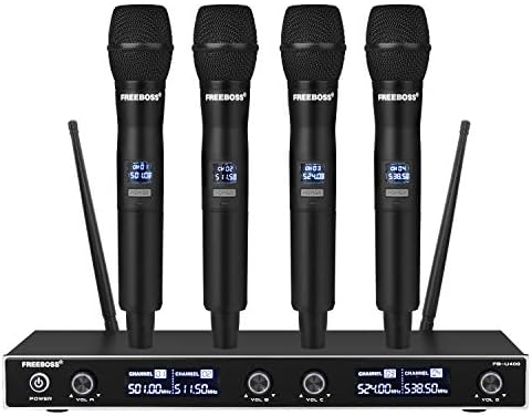 ワイヤレスマイクシステムfreeboss 4ワイヤレスハンドヘルドマイクセット 日本最大級の品揃え