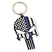 Police Officer Gift - Thin Blue Line Flag Skull Bottle Opener Keychain - Honoring Law Enforcement - Gift Idea for Cop