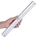 Closet Light, LOFTER Rechargeable 20-LED Wireless PIR Motion Activated Stick on Cupboard Light/ Kitchen Cabinet/ Wardrobe/ Hallway/ Light Bar with Adjustable Sensor and Auto On/Off Switch