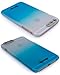 Bastex iPhone 6 / 6s Case, Slim Fit Frosted Fade White to Blue Hard Plastic Snap-On Case Cover with LED Flash Function for Apple iPhone 6, iPhone 6s