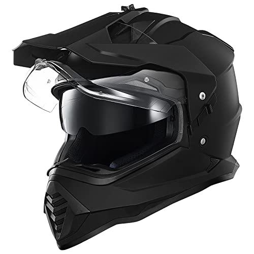 ILM Dual Sport Adventure Motorcycle Helmet with Pinlock Compatible