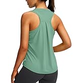 Women's Workout Tops Racerback Athletic Tank Tops Sleeveless Loose Fit Yoga Running Gym Shirts for Women