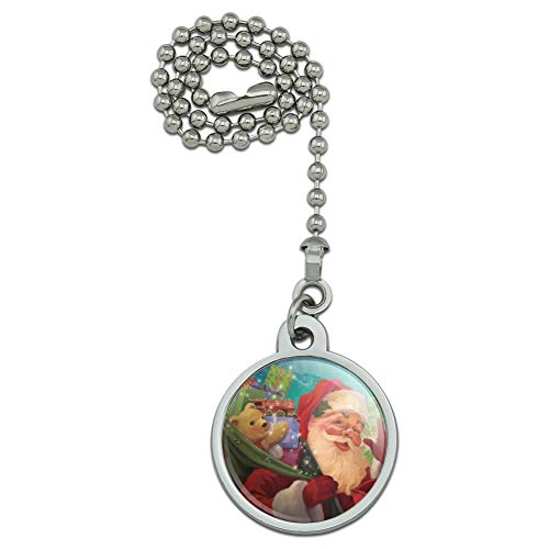 GRAPHICS & MORE Christmas Holiday Jolly Happy Santa Claus Ceiling Fan and Light Pull Chain