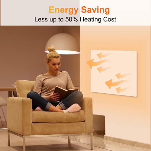 Wall Mount Heater- Air Choice Electric Wall Heater with Overheating Auto Cut-off, 120V, 400W Power, 250 Sq Ft Coverage, Save Heating Bill and Space, Crack Resistant