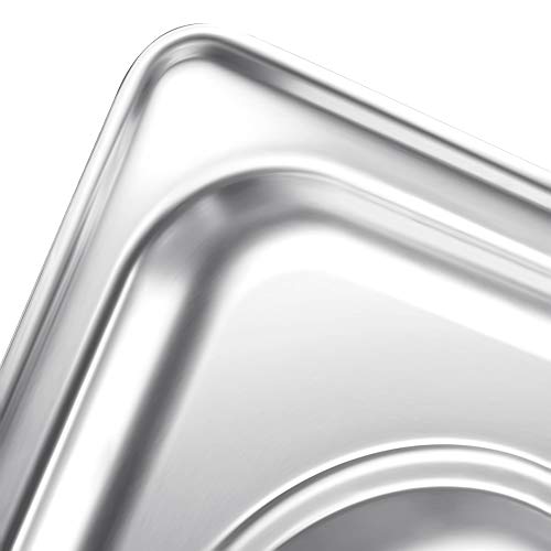 image for Kitma 1/6 Size Stainless Steel Solid Steam Table Pan Cover, Pan Lids, 