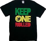 Keep One Rolled Weed Smokers T Shirt Black