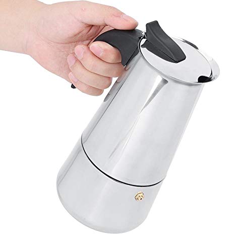 Oumij1 450 ml elektrische Kaffeekanne - Espressomaschine aus Edelstahl - italienische Kaffeemaschine - für… – Bild 3