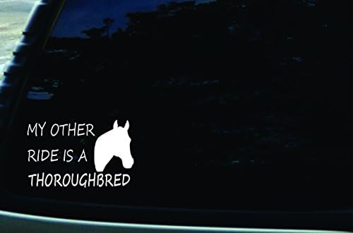 6" X 4" My Other Ride is a Thoroughbred Vinyl DIE CUT decal for your car, truck, window, laptop, MacBook