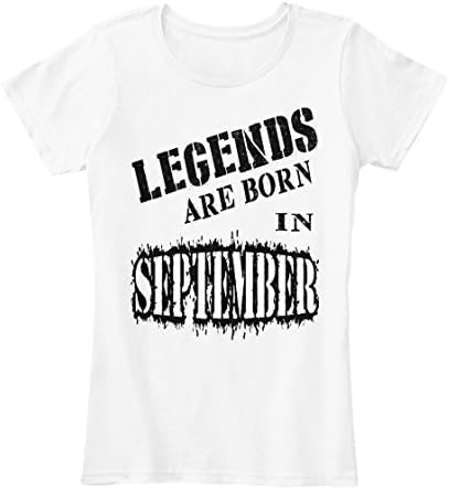 Teespring Women's Legends Are Born In September Premium T-Shirt Medium White