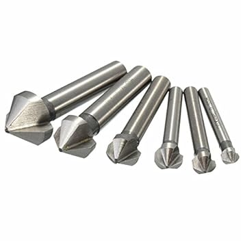 Generic Hand Tools 90 Degrees Countersink HSS Drill Bit Wood Steel Aluminum 6.3mm to 20.5 Round Handle White Diamond For workpiece Chamf