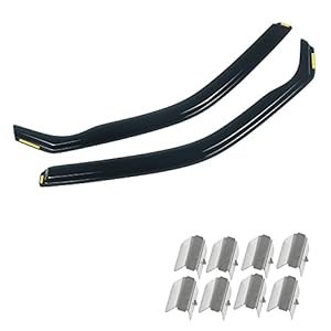 MAGICKIT In Kanaal Windgeleiders,Voorruitdeflectors met Winddeflector clips,Acryl Autoruit regenwachten Vent schaduw…