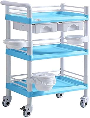 Trolley On Wheels Heavy Duty Medical Utility Cart With Drawer