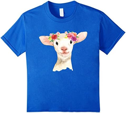 Kids Cute Little Lamb T-Shirt 6 Royal Blue