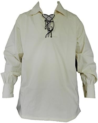 UT Kilts Jacobite Ghillie Shirt White Medium