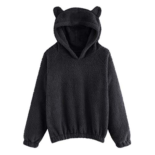 fuzzy hooded sweater