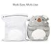 Kealive Laundry Bags, Mesh Wash Bags, Travel Laundry Bag(5pcs) - White Wash Bag with Zipper (2 Large, 2 Medium and 1 Small)