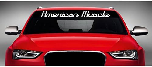 Noizy Graphics 40" x 4" American Muscle #2 Car Windshield Sticker Truck Window Vinyl Decal Color: RED