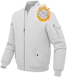 BGOWATU Men's Jacket Windproof Quilted Bomber
