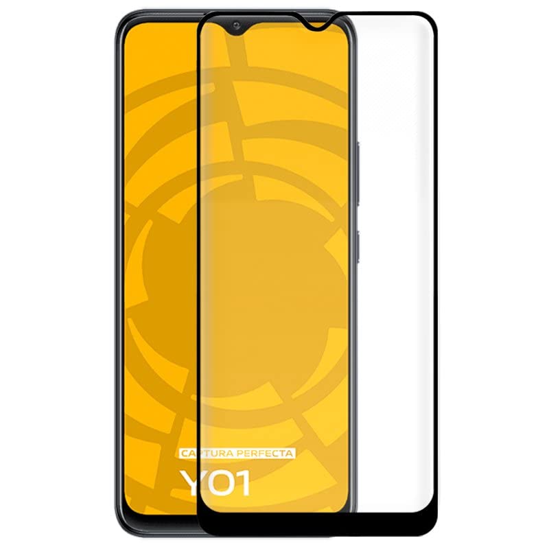 COOL SMARTPHONES & TABLETS ACCESSORIES Tempered Glass Screen Protector for Vivo Y01 (Full 3D, Black)