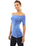 PattyBoutik Women's Off Shoulder Elbow Sleeve Top
