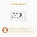 LinkDm 4 Pack White Mini Digital Electronic Temperature Humidity Meters Gauge Indoor Thermometer Hygrometer LCD Display Fahrenheit (℉) for Humidors, Greenhouse, Garden, Cellar, Fridge, Closet