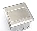 Lew Electric PUFP-SQ-SS-GFI Pop Up 20 AMP GFCI Outlet Box - Stainless Steel