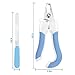 Dog Nail Clippers and Trimmer - Razor Sharp Blades, Safety Guard to Avoid Overcutting, Free Nail File - Start Professional & Safe Pet Grooming at Home (Blue Large)