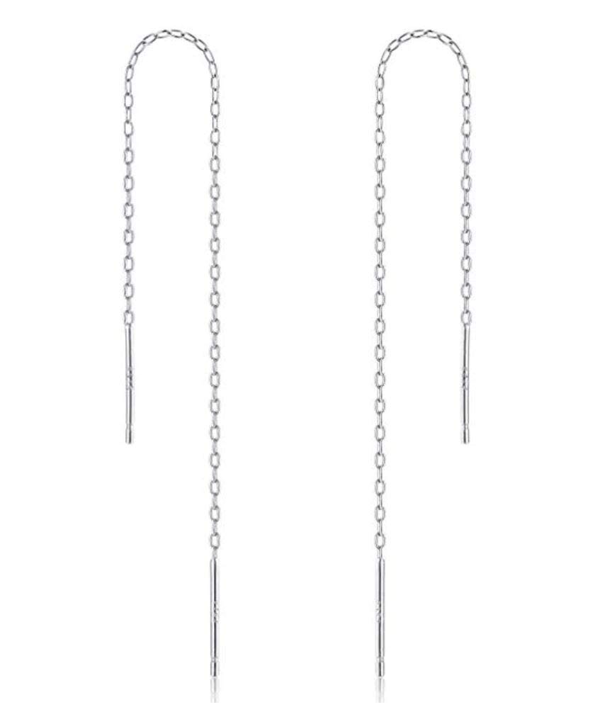 2pcs Adabele Real Sterling Silver Threader Earrings