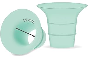 Maymom Flange 15mm Insert Compatible with Medela/Spectra/Elvie/momcozy/tsrete/Willow/Motif Luna/Ameda MYA Breastpump 24mm Breast Shields. Reduce 24mm Niple Tunnel Down to 15mm